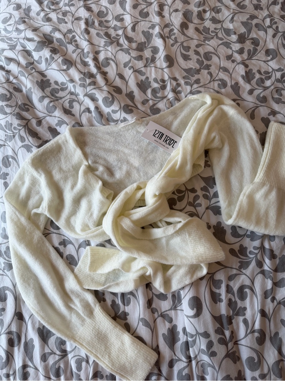 NWT 12th tribe wrap tie sweater